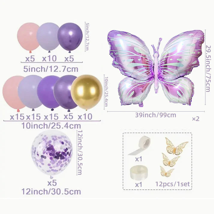 Party & Box Birthday Series Purple Butterfly