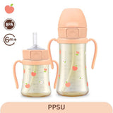 Grosmimi - PPSU Straw Cup Peach Flower 200ml & 300ml